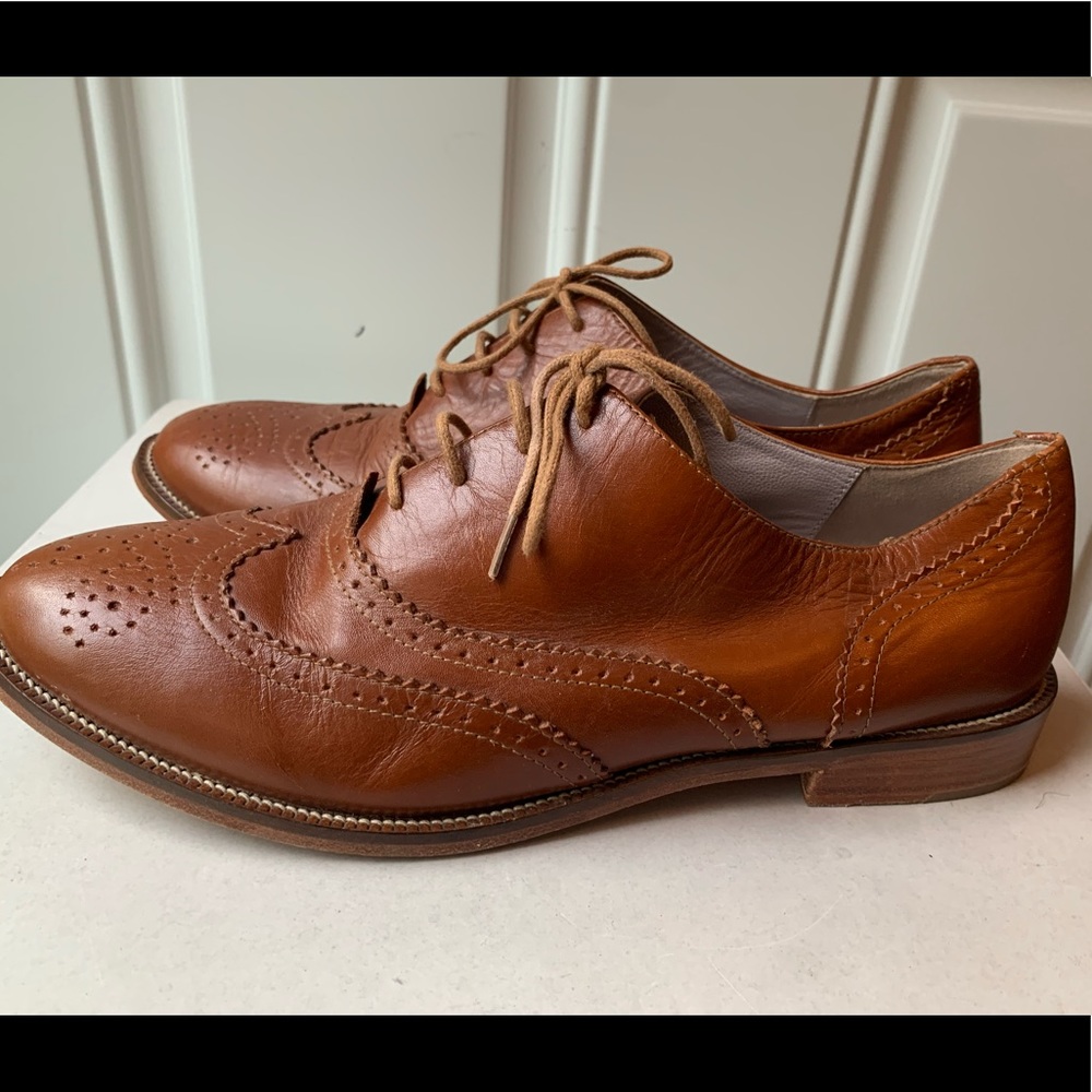Boden Brown Leather Oxfords